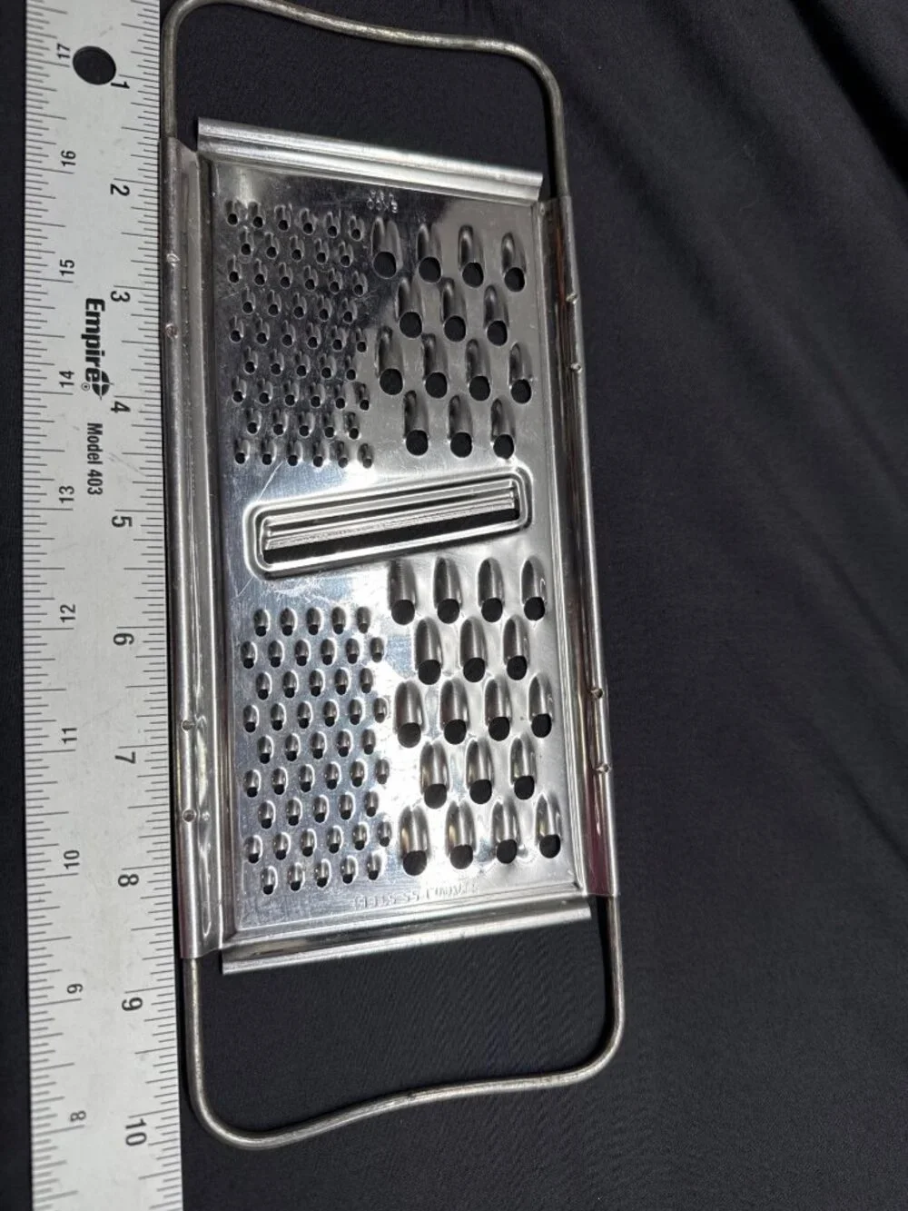 Vintage Ekco USA Stainless Steel Flat Cheese Grater With Handle Durable Multi-Si